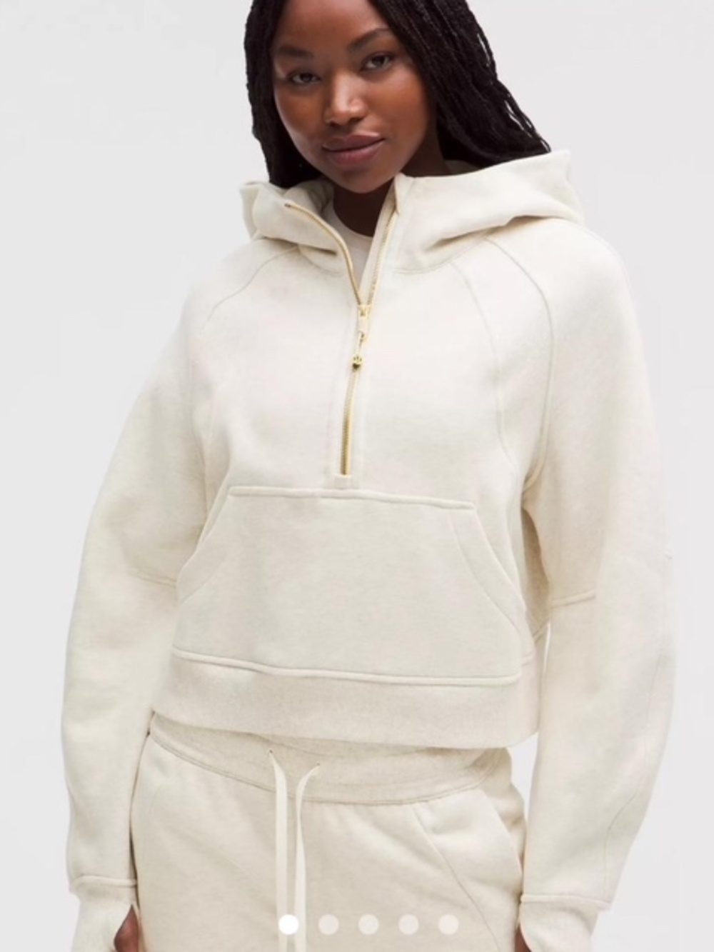 Lululemon Scuba Mockneck- Cream in size XS/S
